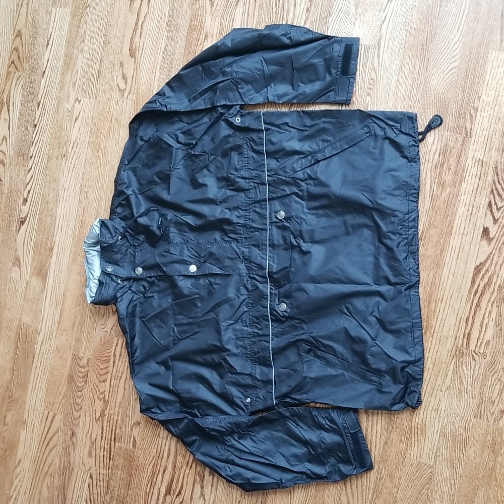 (L) Functionwear by T/ART T-Tex 1000 Men's Windbreaker Raincoat w/ Hideaway Hood